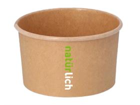 EISBECHER KARTON  aus braunem Kraftpapier, rund, 90 ml