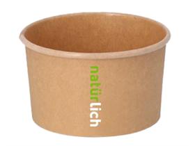 EISBECHER KARTON  aus braunem Kraftpapier, rund, 140 ml