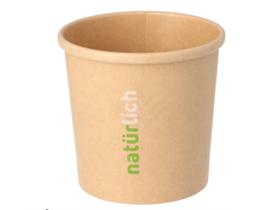 SUPPENBECHER KARTON  aus braunem Kraftpapier, rund, 750 ml
