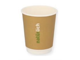 KAFFEEBECHER DOPPELWANDIG "BIO"  3 dl , braun, Nat&uuml;rlich