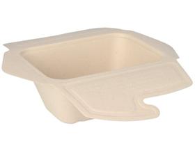 MENUBOX BAGASSE  rechteckig, 16.5 x 12.5 x 7.5 cm, natur