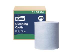 PUTZTUCHROLLEN 1-LAGIG TORK  Premium, 1000 Blatt, 42x38cm, blau