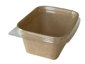 VERPACKUNGSBECHER KARTON  braun, 250 ml, 108 x 82 x 55 mm, PE