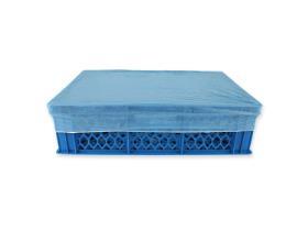 ABDECKHAUBE  PP, blau, 60 x 40 x 7.5cm, mit Gummizug