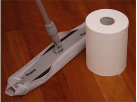 STAUBWISCHTUCH  EcoLinn, weiss, 60 x 19.5 cm, Rolle