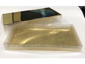 PRALINENSCHACHTEL  213x106x22mm, PVC, mit Goldboden