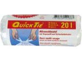 EINLAGEBEUTEL 20 LT. QUICK TIE  transparent, mit Knotenverschluss