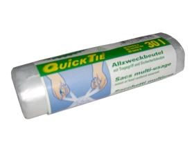 EINLAGEBEUTEL 30 LT. QUICK TIE  transparent, mit Knotenverschluss