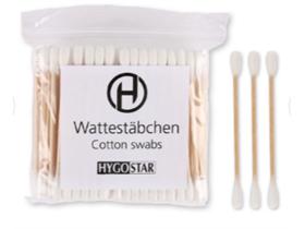 WATTESTÄBCHEN HYGOSTAR  Wattestäbchen, 5 x 70 mm