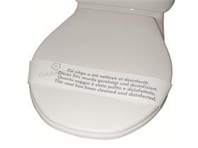 WC-SITZSTREIFEN  7 x 61 cm, "GARANTIE" 4-sprachig