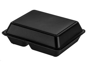 MENUBOX MEHRWEG  252 x 203 x 84 mm, 2-teil., schwarz