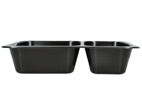MENUBOX MEHRWEG  227 x 178 x 50 mm, schwarz, 2-geteilt