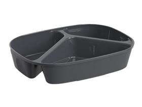 MENUESCHALE  MIT DECKEL  Men&uuml;schale, 3-geteilt, 236 x 181 x 47 mm