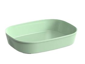 MENUESCHALE  MIT DECKEL  Men&uuml;schale, ungeteilt, 236 x 181 x 47 mm