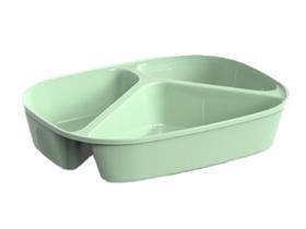 MENUESCHALE  MIT DECKEL  Men&uuml;schale, 3-geteilt, 236 x 181 x 47 mm