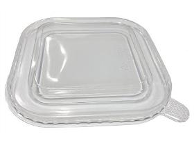 DECKEL ZU SCHALE KARTON QUADRATISCH   PP, eckig, 130 x 130 x 10 mm