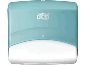 EINZELTUCHSPENDER TORK PERFORMANCE  H 394 x B 427 x T206 mm, t&uuml;rkis+weiss