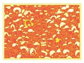 TISCHSET FATO MIT MOTIV  "Facebook Indian", 30 x 40 cm, gelb