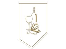 WEINMANSCHETTE  100 x 65 mm, Tissue, einfarbig