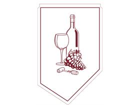 WEINMANSCHETTE  100 x 65 mm, Tissue, einfarbig