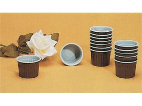 SOUFFLEBECHER  braun/weiss, &oslash; 72.5/56 mm, H&ouml;he 54 mm