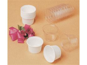 DESSERTKAPSELN  &oslash; 72/52 mm, H&ouml;he 44 mm, milchweiss