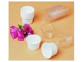 DESSERTKAPSELN  &oslash; 72/52 mm, H&ouml;he 50 mm, transparent