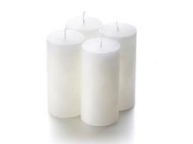 STUMPENKERZEN  &Oslash; 50 mm x 100 mm, weiss