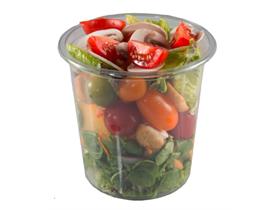 FEINKOSTBECHER  450 ml, rund, PET/rPET, transparent