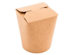 FOOD-BOX KARTON  aus braunem Karton, rund, 450 ml