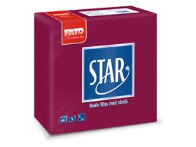 SERVIETTEN FATO PUNTA-PUNTA  38 x 38 cm, 2-lagig,1/4 Falz, bordeaux