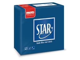 SERVIETTEN FATO PUNTA-PUNTA  38 x 38 cm, 2-lagig,1/4 Falz, blau