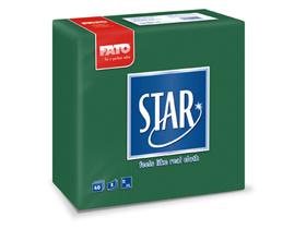 SERVIETTEN FATO PUNTA-PUNTA  38 x 38 cm, 2-lagig,1/4 Falz, tannengr&uuml;n