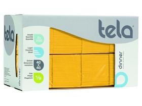 SERVIETTEN TELA  40x40 cm,3-lagig,1/8 Kopffalz,dunkelgelb