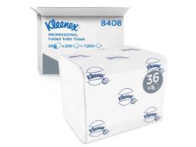 WC-PAPIER 2-LAGIG KLEENEX  200 Blatt, 12.5 x 18.6 cm, Tissue