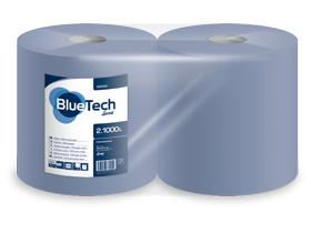 PUTZTUCHROLLEN 2-LAGIG BLUE TECH  350 m, 1000 Blatt, 26x35 cm, Rec. blau