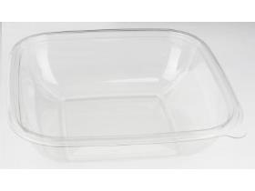 SALATSCHALEN ECKIG  1000 ml, transparent, Sabert