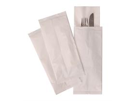 BESTECKBEUTEL OHNE MOTIV  38 x 38 cm, weiss, unbedruckt