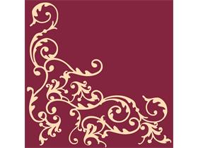 SERVIETTEN AIRLAID  40 x 40 cm, "Pomp" bordeaux/creme