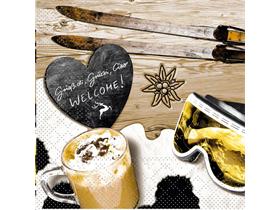 SERVIETTEN TISSUE  24 x 24 cm, H&uuml;ttenzauber