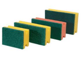 SCHWAMM SCHEUERSCHWAMM MEIKO  15 x 9 x 4 cm, gelb/gr&uuml;n