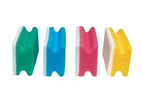 SCHWAMM KRATZFREI MEIKO  15 x 7 x 4.5 cm, gelb/weiss