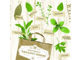 SERVIETTEN AIRLAID  40 x 40 cm, Kr&auml;uter