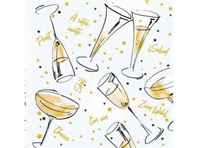 SERVIETTEN AIRLAID  40 x 40 cm, Cheers