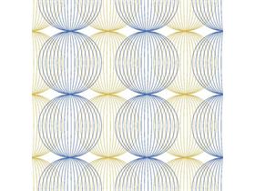 SERVIETTEN AIRLAID  40 x 40 cm, Ludo (blau-gold)