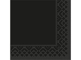SERVIETTEN TISSUE  24 x 24 cm, UNI, schwarz