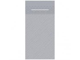 BESTECKSERVIETTEN TISSUE-DELUXE-LIGHT  40 x 40 cm 1/8 Falz, UNI, grau