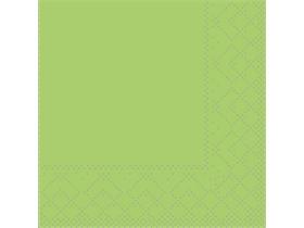 SERVIETTEN TISSUE  20 x 20 cm, UNI, kiwi
