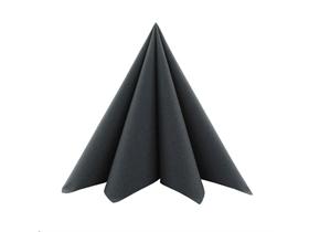 SERVIETTEN SOFTPOINT  40 x 40 cm, UNI, schwarz