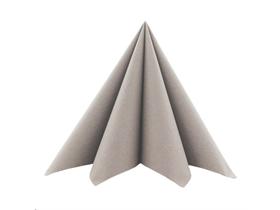 SERVIETTEN SOFTPOINT  40 x 40 cm, UNI, beige-grey